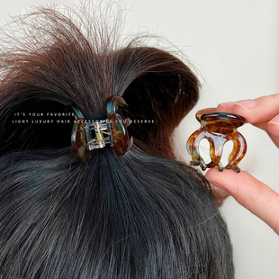 高马尾爪夹固定神器发夹女醋酸后脑勺发卡防塌小号夹子头饰小抓夹