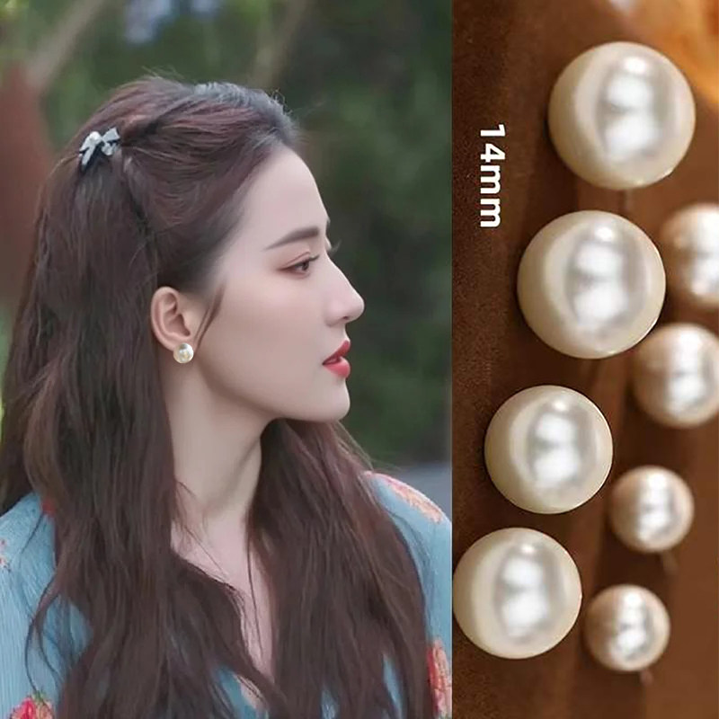 刘亦菲同款大珍珠耳夹无耳洞