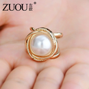 珍珠丝巾扣高档两用小方巾蝴蝶结固定扣环围巾腰带衣角打结扣配饰