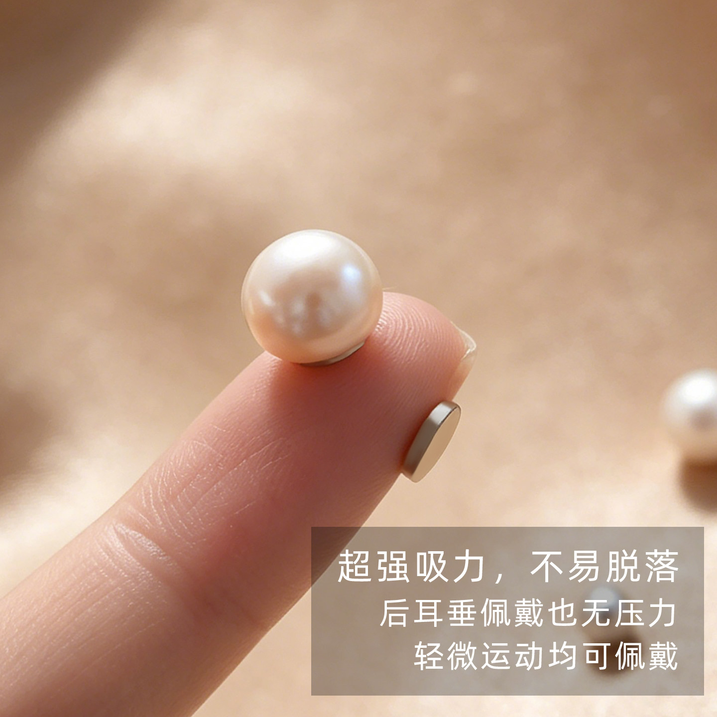 淡水珍珠耳夹无耳洞也能戴图片