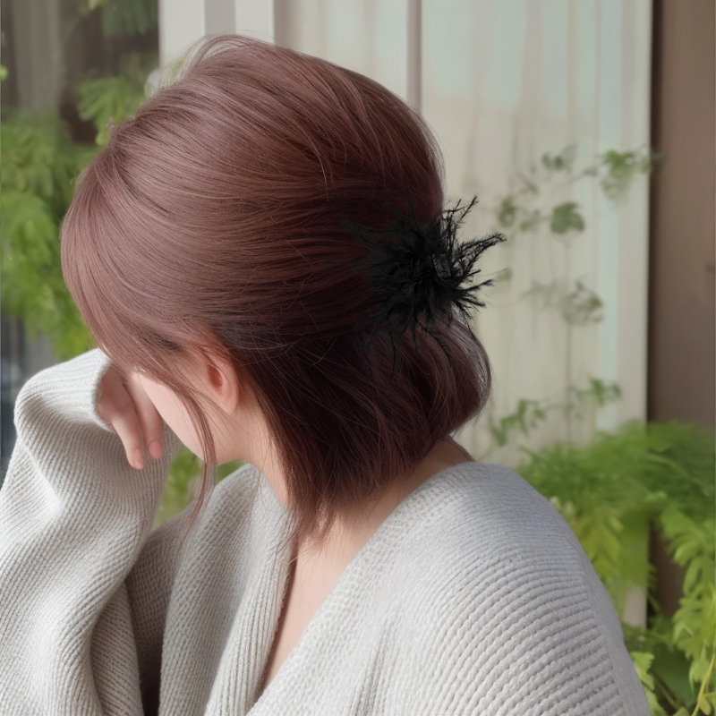 半扎发适合发量少抓发巨紧抓夹