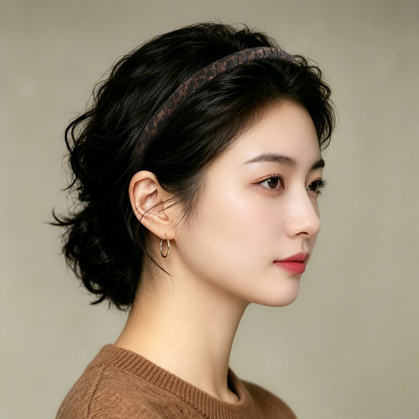 秋冬复古豹纹带齿不勒头发箍女图片