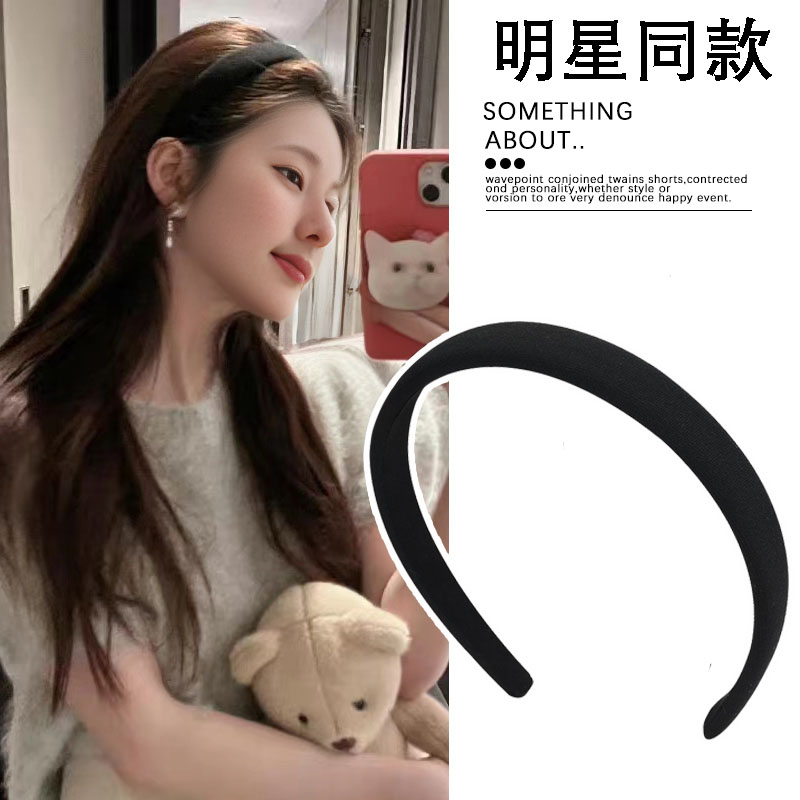 左欧发箍布简约宽边压发显高颅顶