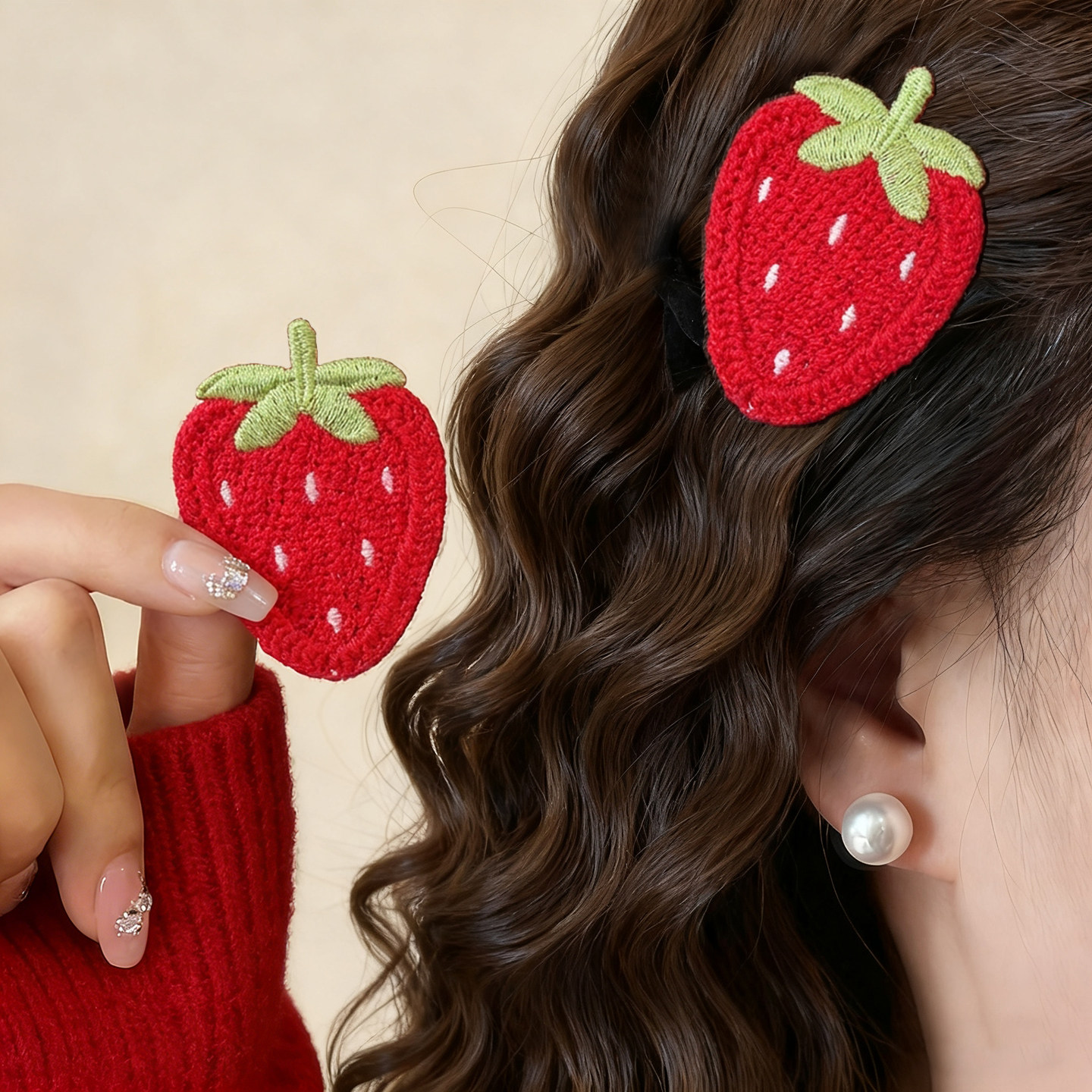 魔术贴头发粘粘贴碎发整理神器女刘海贴侧边魔法贴红色草莓粘发贴,饰品/流行首饰/时尚饰品新,发饰,淘宝优惠券,粉丝福利购,淘宝优惠卷