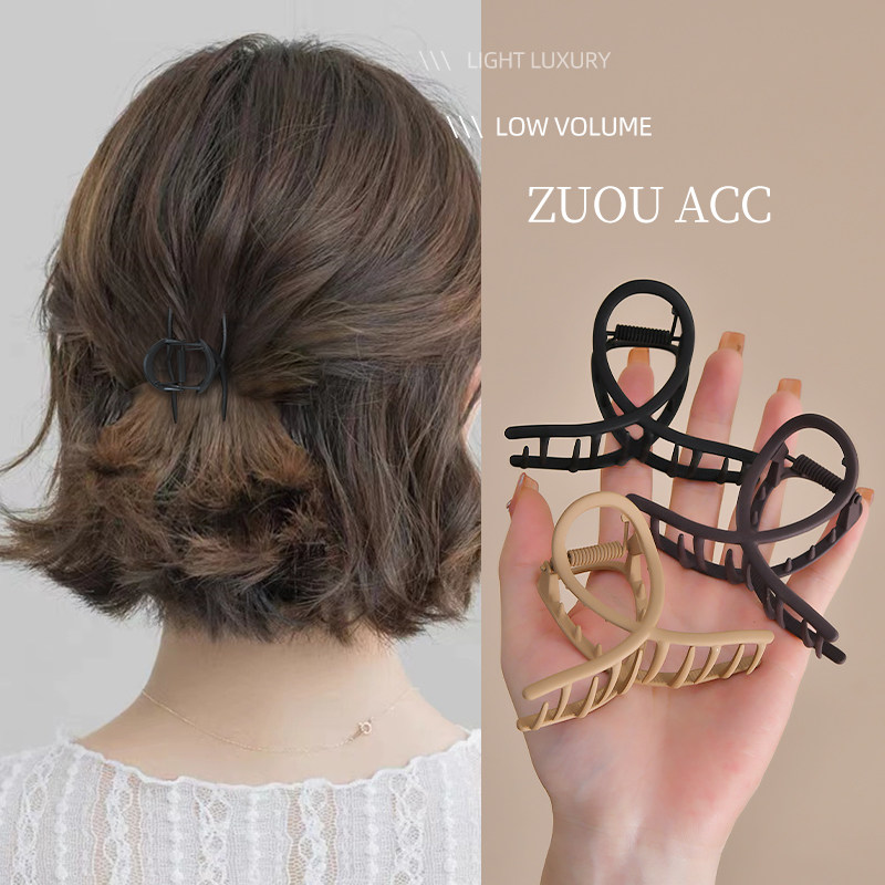 短发半扎发抓夹中号适合发量少的发夹女后脑勺过渡期发卡鲨鱼夹子