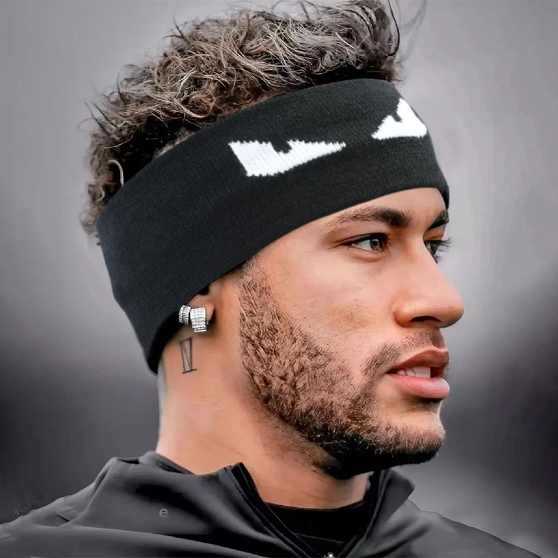 时尚潮酷健身足球吸汗针织束发带