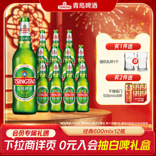 青岛啤酒经典系列600ml*12瓶