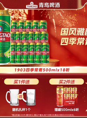 青岛啤酒1903四季常青500ml*18听