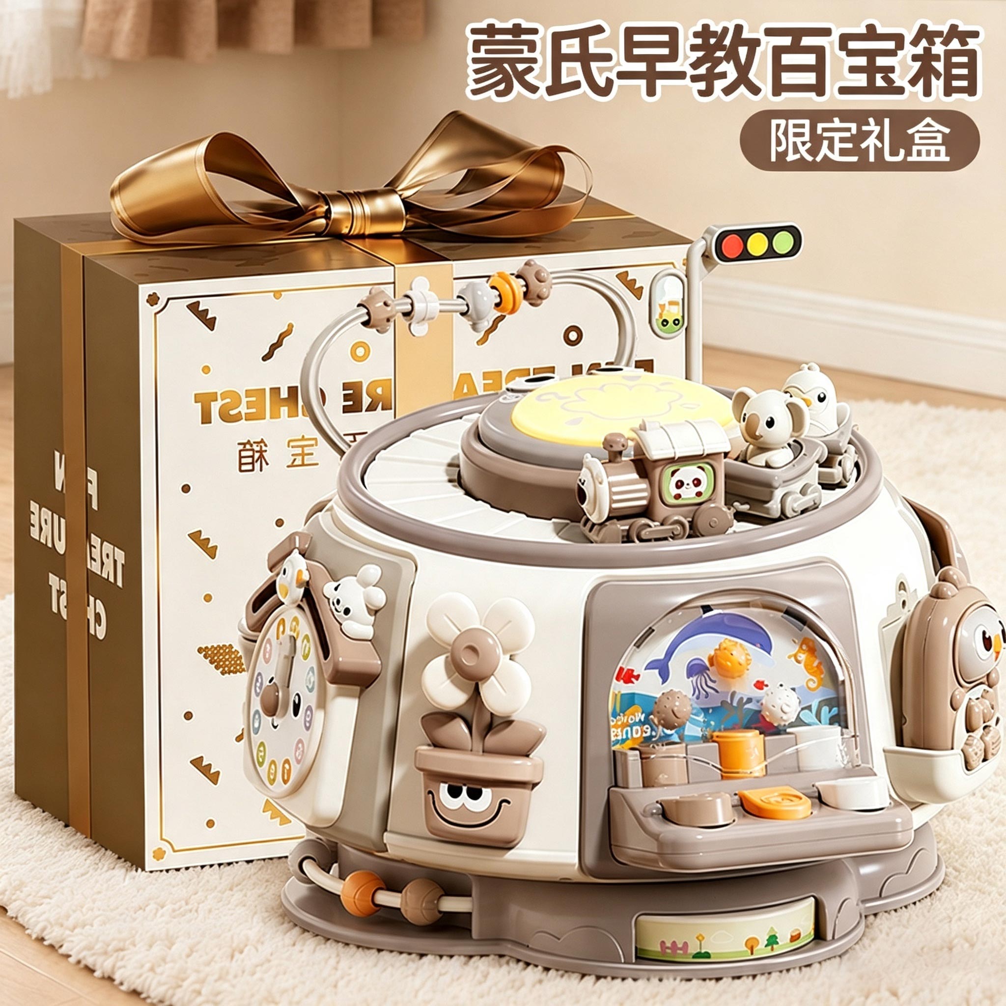 婴儿手拍鼓早教箱【升级40玩法】图片