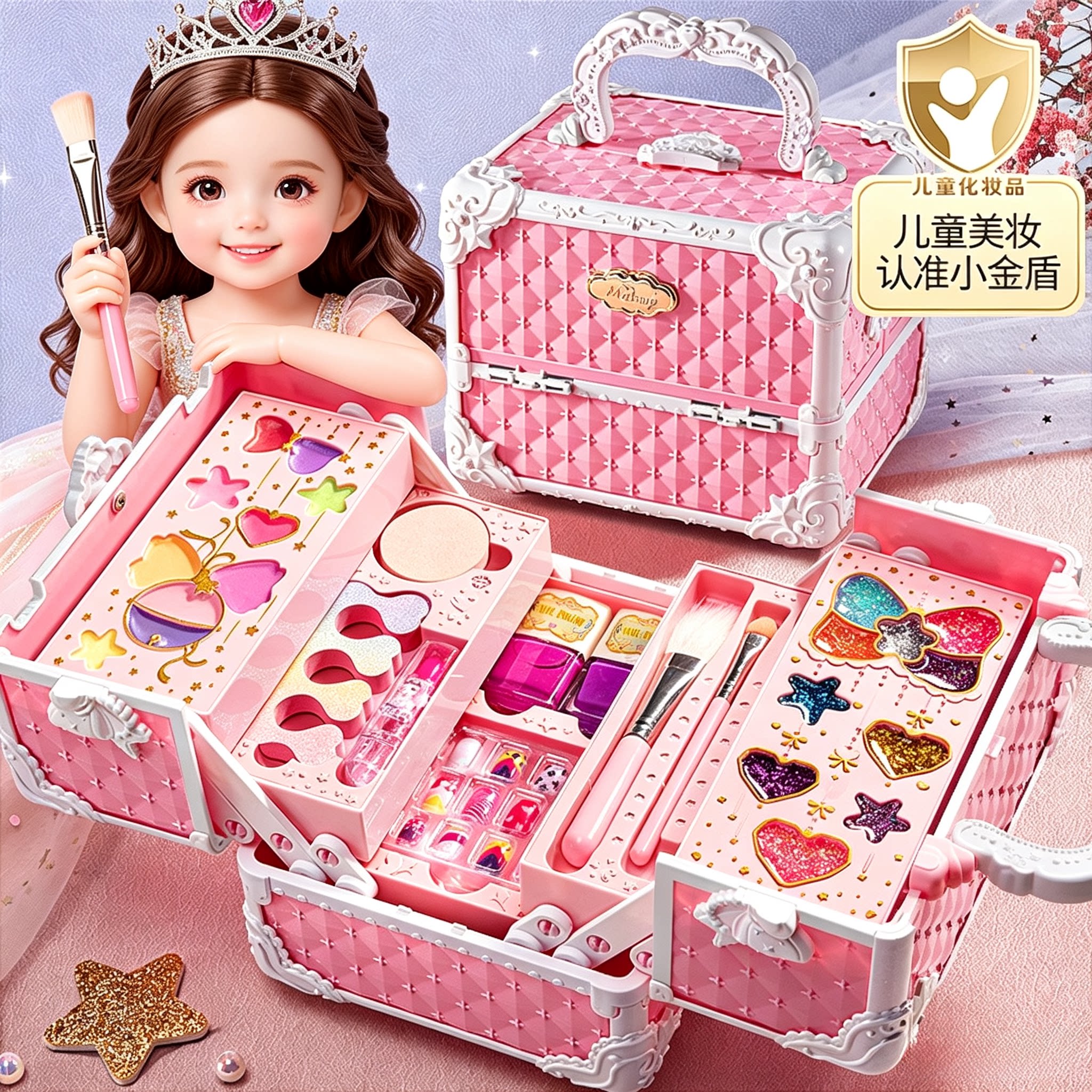 小金盾安全认证女孩专属化妆盒图片