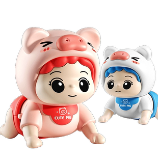 婴儿玩具0-1岁抬头练习训练学爬行引导的电动爬娃6月益智早教宝宝