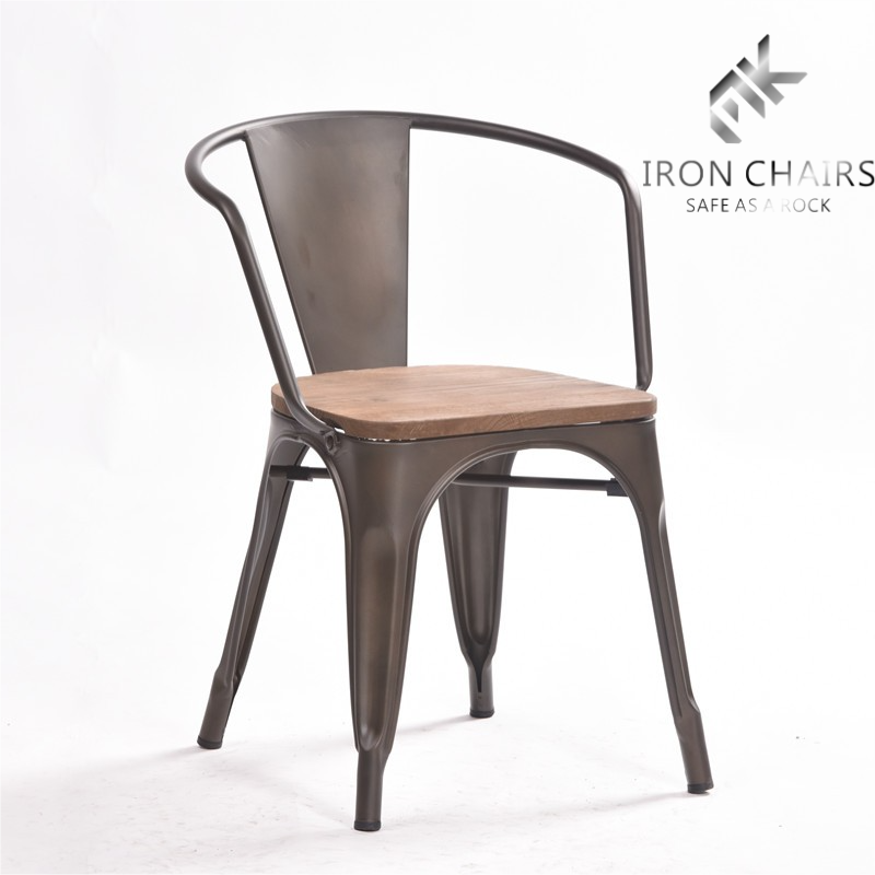 餐椅欧式铁皮椅子铁艺靠背椅金属椅咖啡餐厅复古工业风tolix铁椅