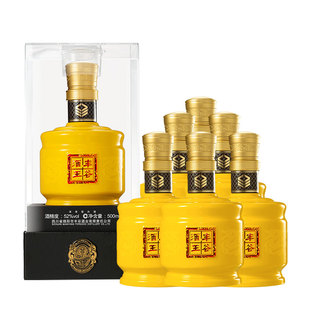 丰谷酒王黄金浓香型白酒52度500ml*6瓶整箱商务宴请收藏送礼礼盒
