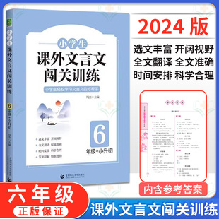 2025新版小学生课外文言文闯关训练六年级上册下册全国通用版小学6年级小升初阶梯阅读理解专项训练老师推荐每日一练文言文阅读