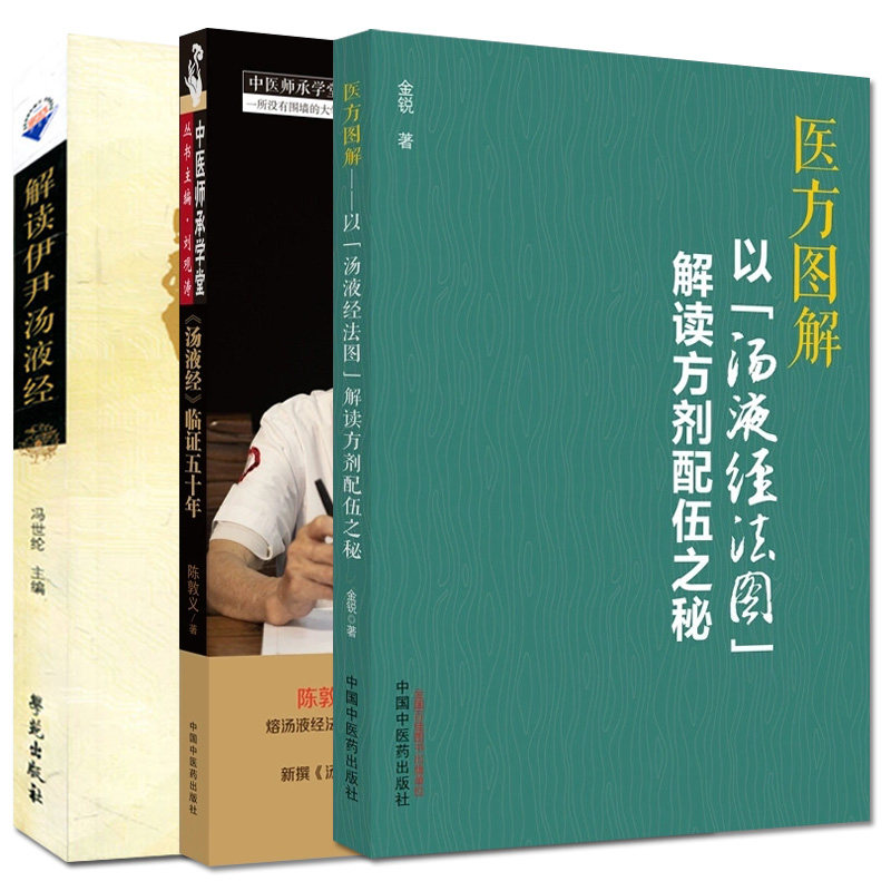 套装3本解读伊尹汤液经+医方图解：以“汤液经法图”解读方剂配伍之秘+汤液经临证五十年伤寒温病手足六经辨证中国中医药出版社