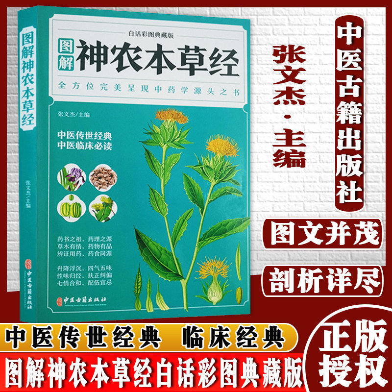 Y图解神农本草经白话彩图典藏版中医古籍出版社9787515222394张文杰