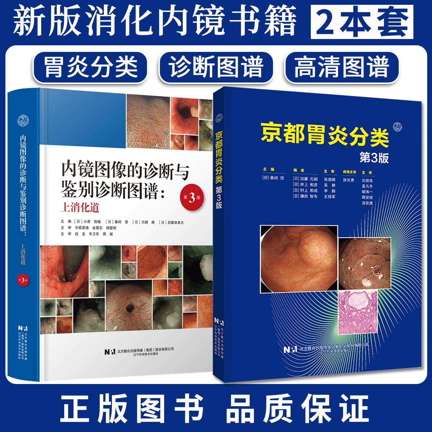 【全2册】京都胃炎分类第3三版+内镜图像的诊断与鉴别诊断图谱上消化道(第3版) 胃肠疾病参考工具书籍 辽宁科学技术出版社