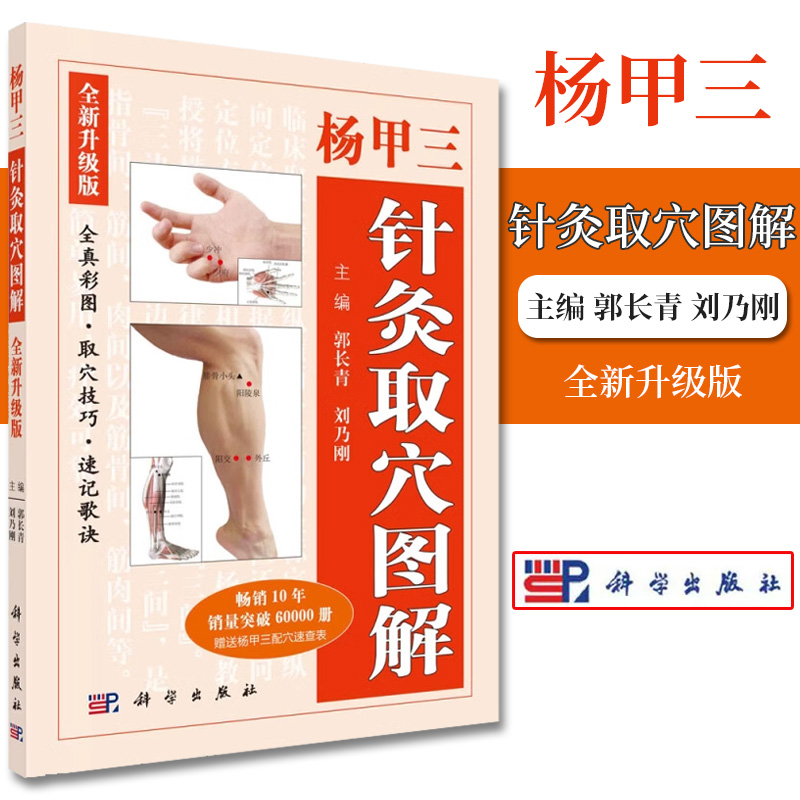 A杨甲三针灸取穴全真图解 中医医学经络经脉穴位技巧精准彩图歌诀口袋书籍教材速记图书 郭长青中医入门书籍随身查