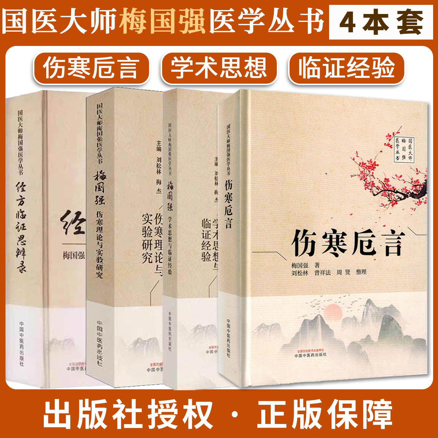 【梅国强全4册】伤寒卮言+梅国强经方临证思辨录+梅国强伤寒理论与实验研究+梅国强学术思想与临证经验国医大师中国中医药出版社