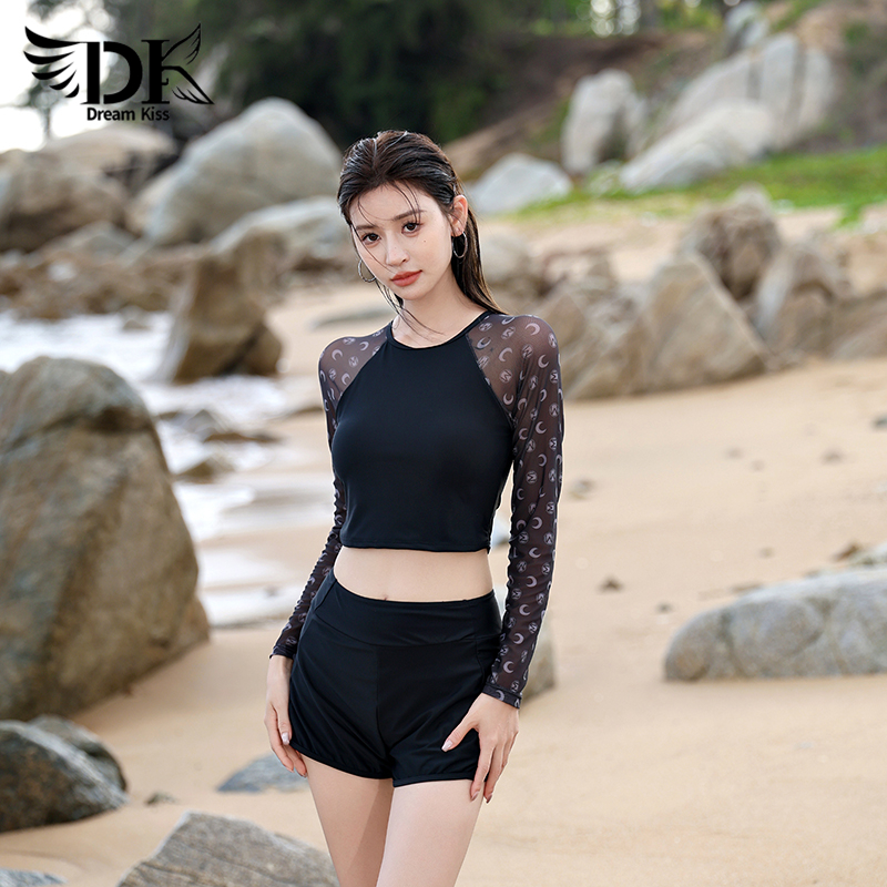 DK游泳衣女分体2025新款性感长袖