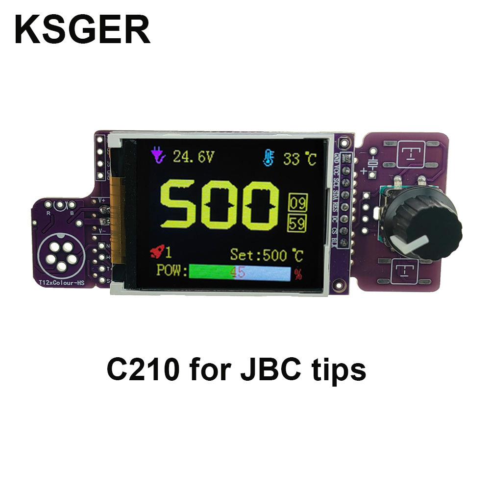KSGER控制板C210 DIY焊台烙铁头STC LCD 电脑手机维修适用JBC焊台