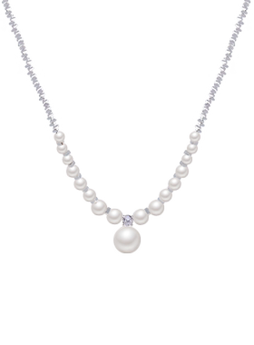 轻奢碎银子珍珠项链女小众