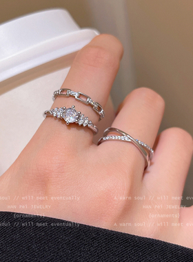 纯净雪花~超闪巨好看的戒指女小众设计轻奢高级感2025新爆款指环