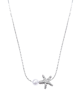 夏日海星珍珠项链女小众设计