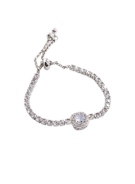 超闪轻奢锆石方块手链女款