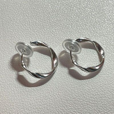 复古风麻花纯欲素圈耳夹无耳洞新款莫比乌斯轻奢耳耳环蚊香盘女