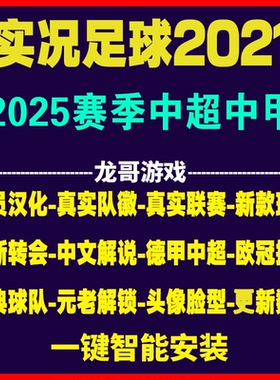 PC实况足球2021PES2025中文球衣联赛夏季转会中超中甲补丁经典队