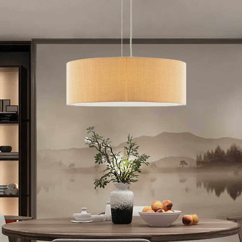日式侘寂风创意餐厅客厅卧室书房灯茶室吧台民宿现代圆形布艺吊灯,家装灯饰光源,餐厅吊灯,淘宝优惠券,粉丝福利购,淘宝优惠卷