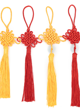 中国结挂饰 小号挂件 小装饰 春节新年红色吉祥结礼品流苏带穗子