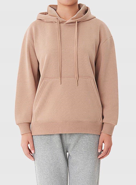 鹿岛什物纪 ABQ20173 女士连帽卫衣 女士加绒保暖宽松百搭上衣