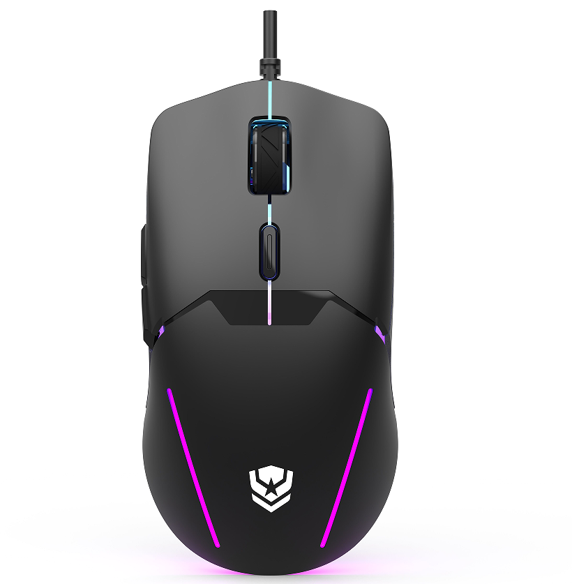 LAPOP力拓游戏鼠标有线电竞吃鸡cf炫彩发光WM55笔记本台式