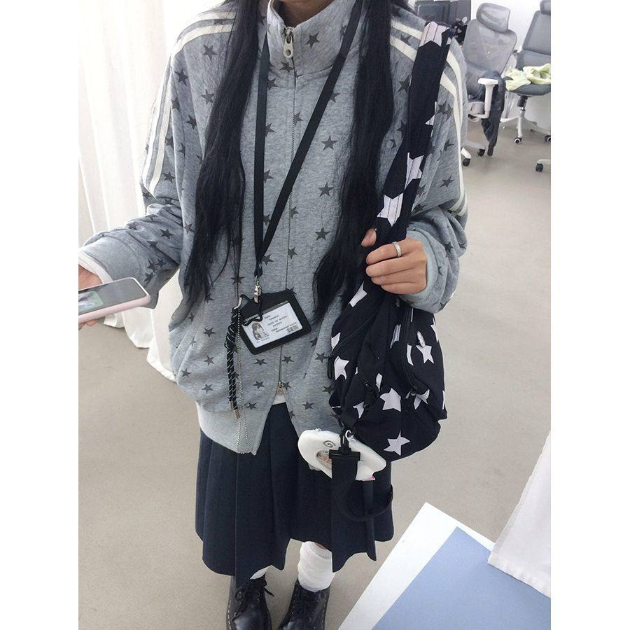 y2k美式星星立领宽松卫衣运动衫2025冬季新款jk外套长袖印花开衫,运动服/休闲服装,运动卫衣/套头衫,淘宝优惠券,粉丝福利购,淘宝优惠卷