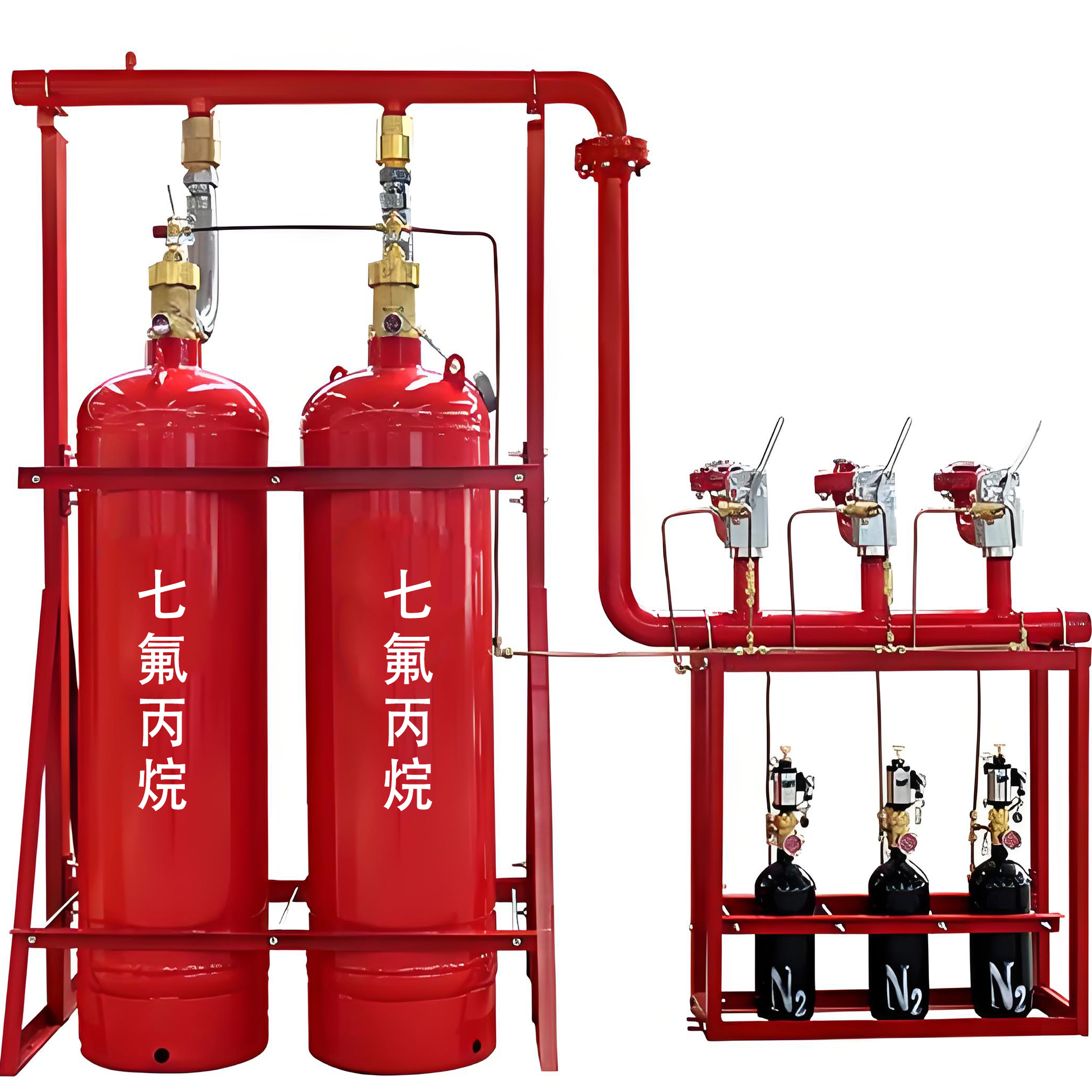 管网式七氟丙烷气体灭火装置设备厂家档案室机房配电间专用七氟