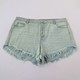 夏季 A11 高腰毛边休闲短裤 欧美大码 女士水洗纯棉做旧牛仔裤