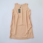 微弹连衣裙 夏秋新款 女士简约纯色圆领无袖 休闲套头短裙C13