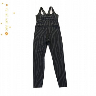 高腰紧腿长裤 欧美女士方领弹力运动瑜伽背心连体裤 A11 新款 春季