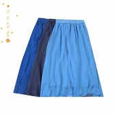 多色中长裙K3 时尚 春夏新款 欧美女士纯色松紧腰飘逸半身裙