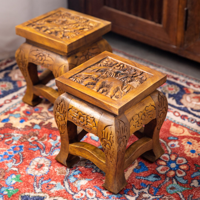 换鞋凳艺术客厅茶几花架方形矮凳