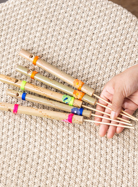 泰国竹制儿时鸟哨会响口哨子鸽哨手工艺尾哨竹笛儿时玩物民间乐器