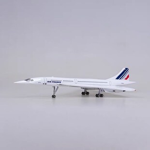 50cm法航法国航空协和飞机模型带轮子带灯仿真拼装客机摆件礼品