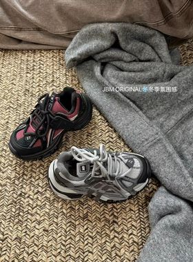 2025冬韩版童鞋潮牌JBM中大男女童魔术贴加绒保暖百搭运动老爹鞋