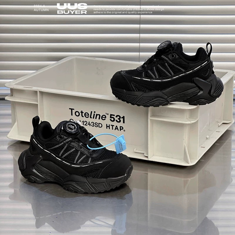 男童运动鞋春秋季新款UUS儿童旋转扣老爹鞋女童透气休闲跑步鞋