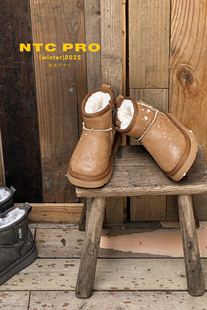 2025冬款韩版童鞋潮牌NTC中大男女童加绒保暖防滑百搭雪地靴短靴