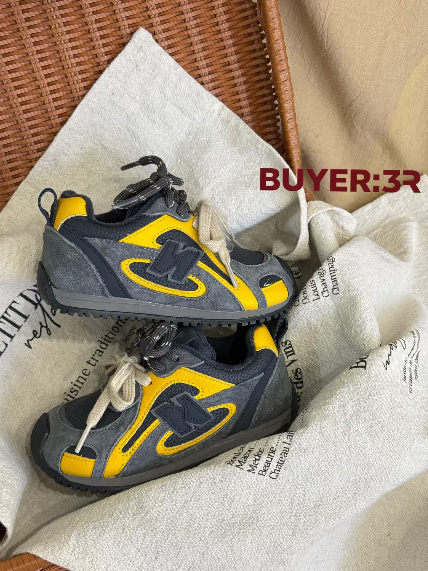 男女童复古百搭加绒德训运动棉鞋