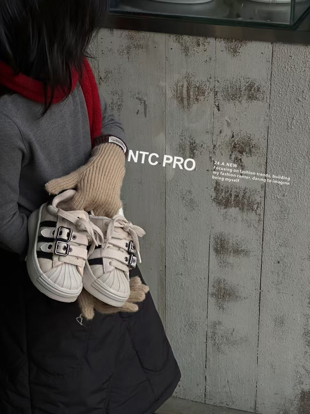 贝壳头儿童运动鞋NTC保暖韩版