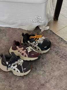 潮牌JBM中大男女童加棉魔术贴轻便百搭运动老爹鞋 2025冬韩版 童鞋